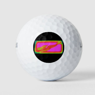 swimming red mermaid golf balls