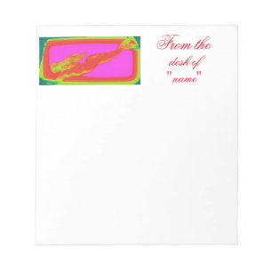 swimming red mermaid notepad