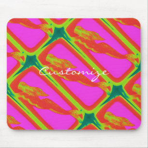 swimming red mermaids mouse mat