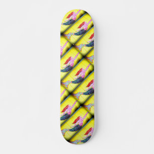 swimming red mermaids skateboard