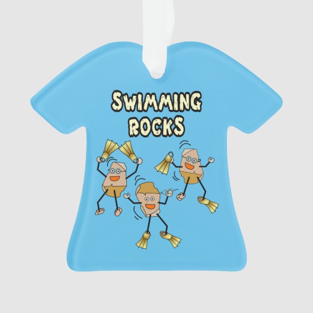 Swimming Rocks Ornament (Front)