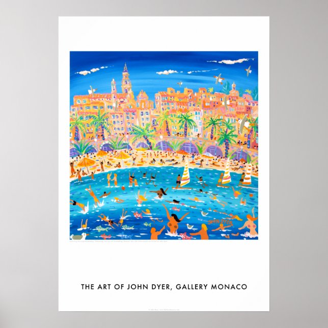 Swimming Sailing and Snorkelling in Menton France Poster (Front)