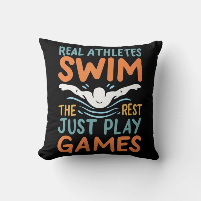 Swimming Saying Cushion (Front)