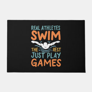Swimming Saying Doormat