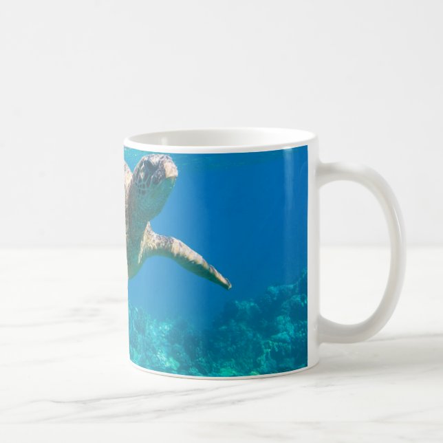 Swimming Sea Turtle Coffee Mug (Right)