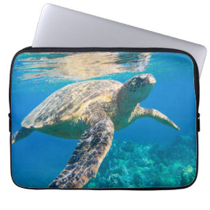 Swimming Sea Turtle Laptop Sleeve