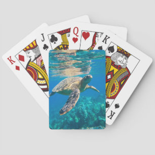 Swimming Sea Turtle Playing Cards