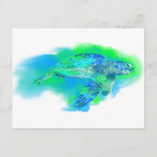 Swimming Sea Turtle Postcard