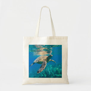 Swimming Sea Turtle Tote Bag