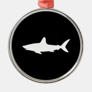 Swimming Shark Metal Tree Decoration