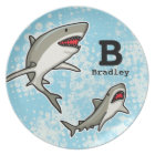 Swimming Sharks, Add Child's Name and Monogram