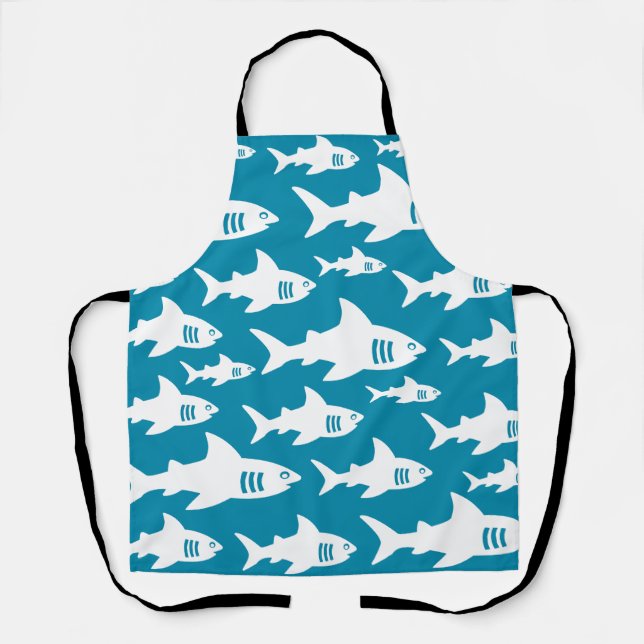 Swimming sharks  apron (Front)