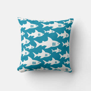 Swimming sharks cushion