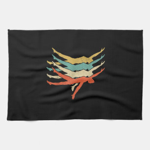 Swimming  Silhouette 60s 70s  Gifts Team Sports Tea Towel