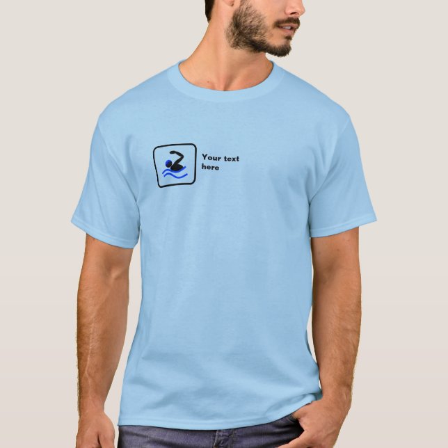 Swimming -- Small Logo -- Customisable T-Shirt (Front)