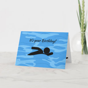 Swimming Sports Design Birthday Card