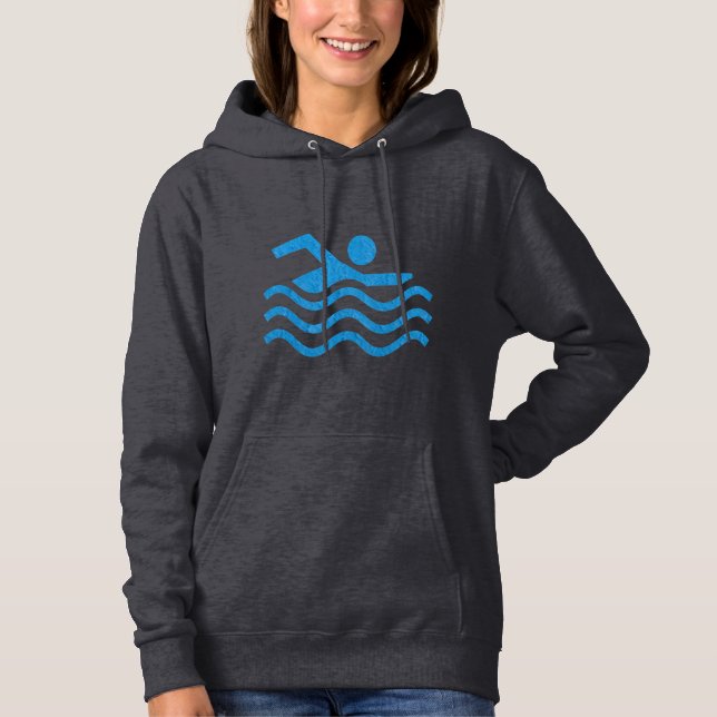 Swimming Success  Swimmer Fleece Pullover Hoodie (Front)