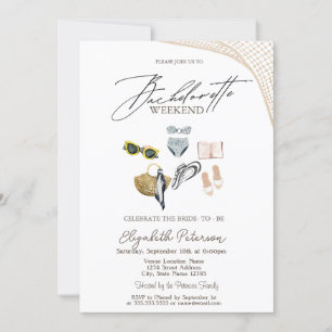  Swimming Suits Tropical Beach Bachelorette Party Invitation