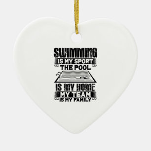Swimming Swim Gift Ceramic Tree Decoration