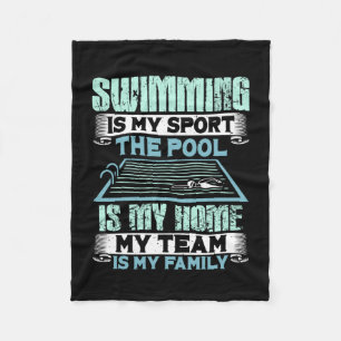 Swimming Swim Gift Fleece Blanket