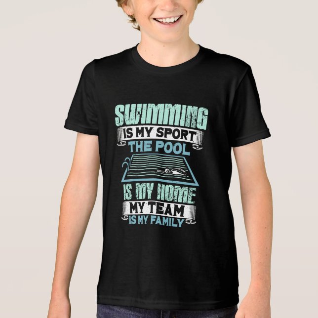 Swimming Swim Gift Tri-Blend Shirt (Front)