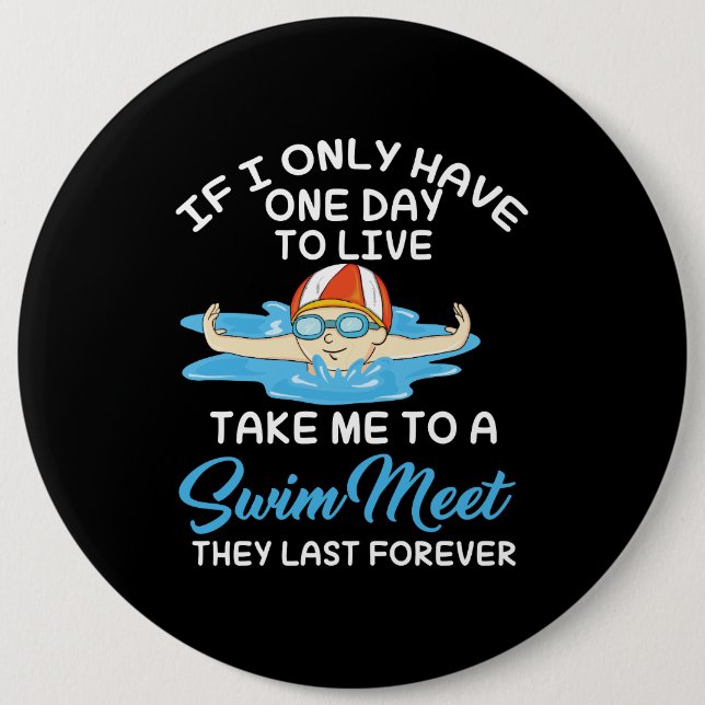 Swimming Swim Sport Gift 6 Cm Round Badge (Front)