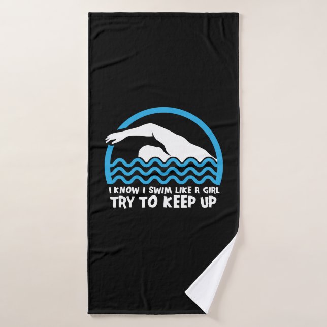 Swimming Swimmer Gift Bath Towel (Bath Towel)
