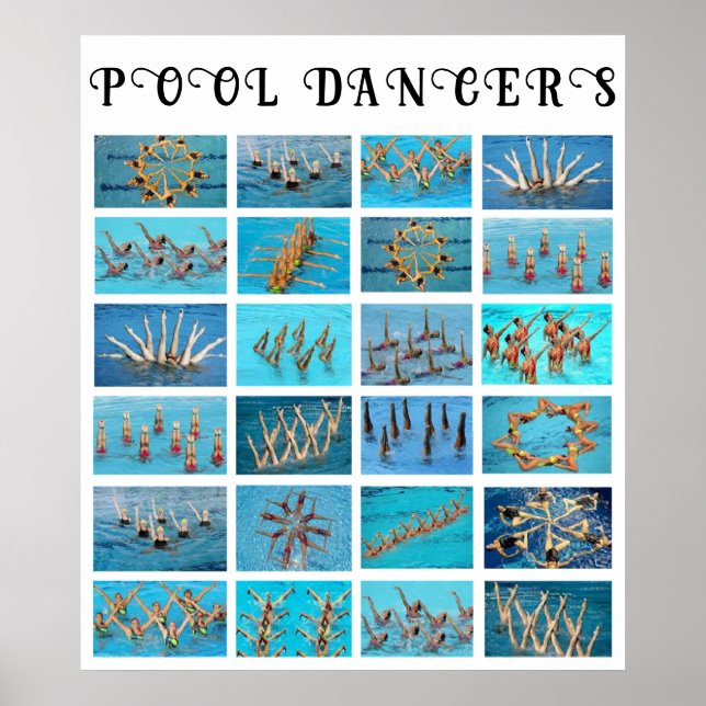 Swimming Synchronized Swimmer Poster (Front)
