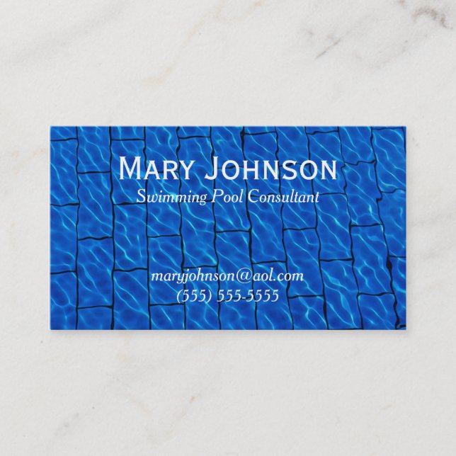 Swimming Teacher Swimming Instructor Swim Coach Business Card (Front)