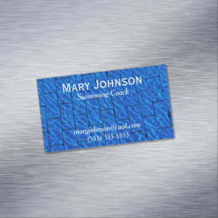 Swimming Teacher Swimming Instructor Swim Coach Magnetic Business Card