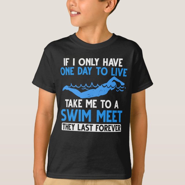 Swimming Team Joke Swimmer Water Sports Humour T-Shirt (Front)