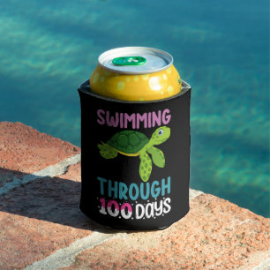 Swimming Through 100 Days Of School Turtle Can Cooler