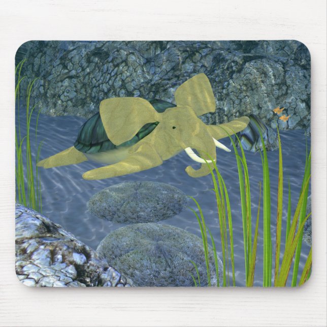 Swimming Turphant Mouse Mat (Front)