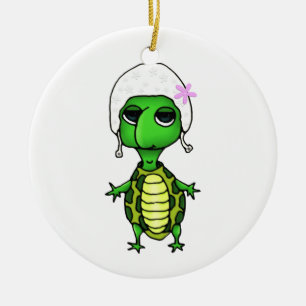 Swimming Turtle Ceramic Tree Decoration