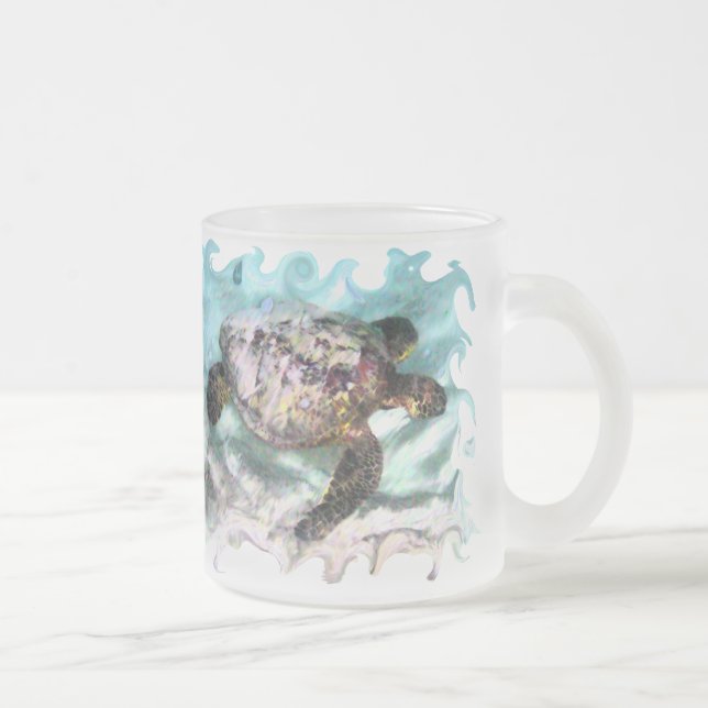 Swimming Turtle Mugs (Right)