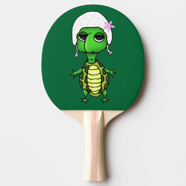 Swimming Turtle Ping Pong Paddle (Front)