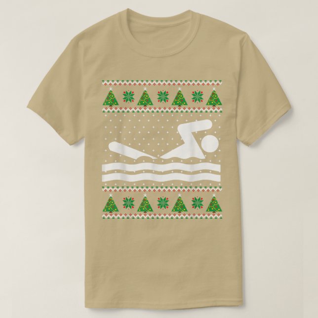 Swimming Ugly Christmas Sweater  (Design Front)
