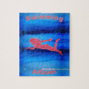Swimming Under Water Girls   Jigsaw Puzzle