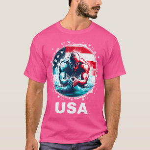 Swimming United States Team Apparel American Flag T-Shirt