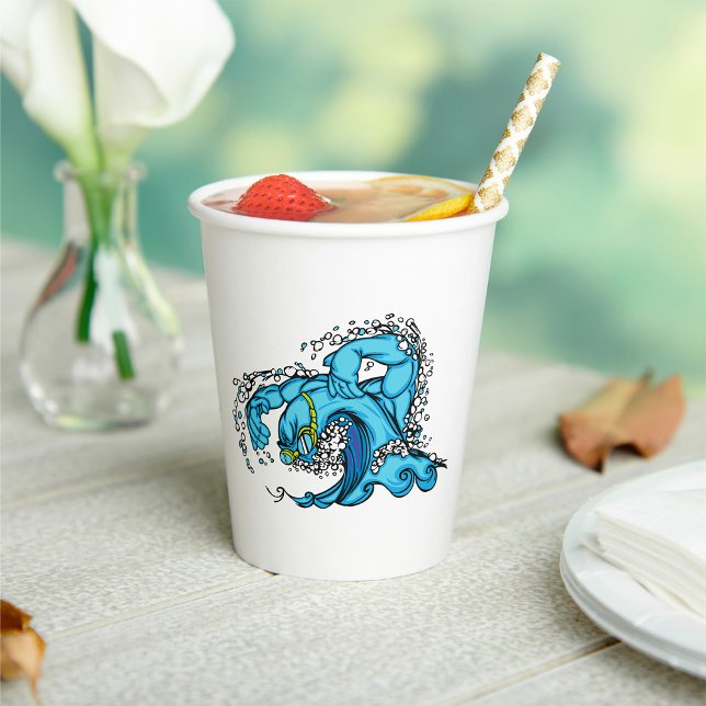 Swimming Wave Paper Cups (Creator Uploaded)