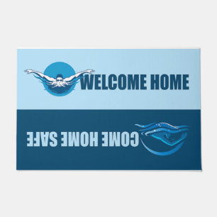 Swimming Welcome Rug, Summertimes Doormat