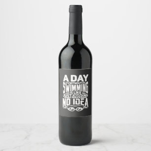 Swimming Wine Label