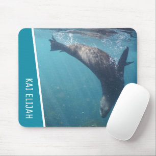 Swimming with a Seal Underwater Australia Mouse Mat
