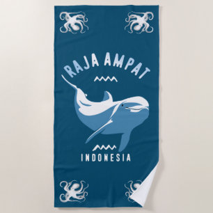 Swimming with Dolphins at Raja Ampat Beach Towel