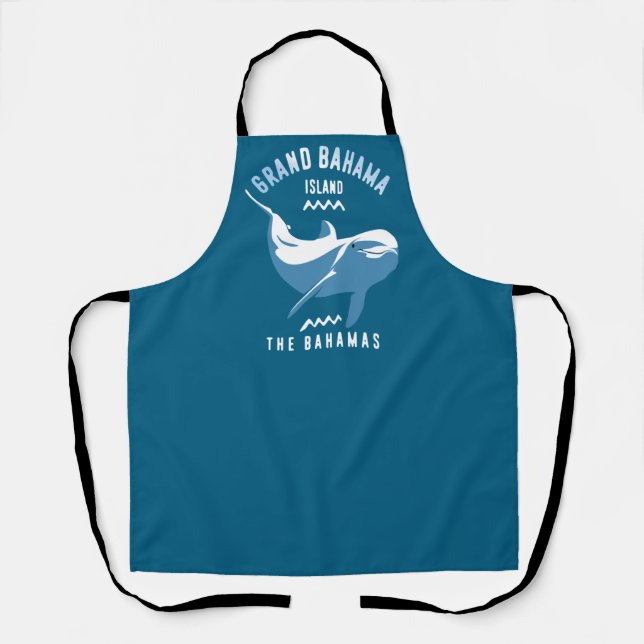 Swimming with Dolphins Grand Bahama Scuba Diving Apron (Front)