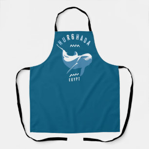 Swimming with Dolphins Hurghada Egypt T-Shirt Apron