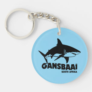 Swimming With Great White Sharks - Gansbaai Diving Key Ring