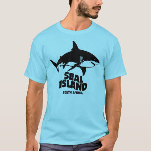 Swimming With Great White Sharks - Seal Island T-Shirt