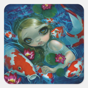 "Swimming with Koi" Sticker