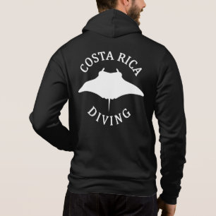 Swimming With Manta Ray - Costa Rica Scuba Diving Hoodie